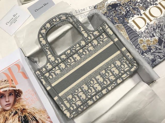 Dior女包 迪奧Book Tote經典帆布mini托特包 Dior刺繡迷你購物袋  dfk1510